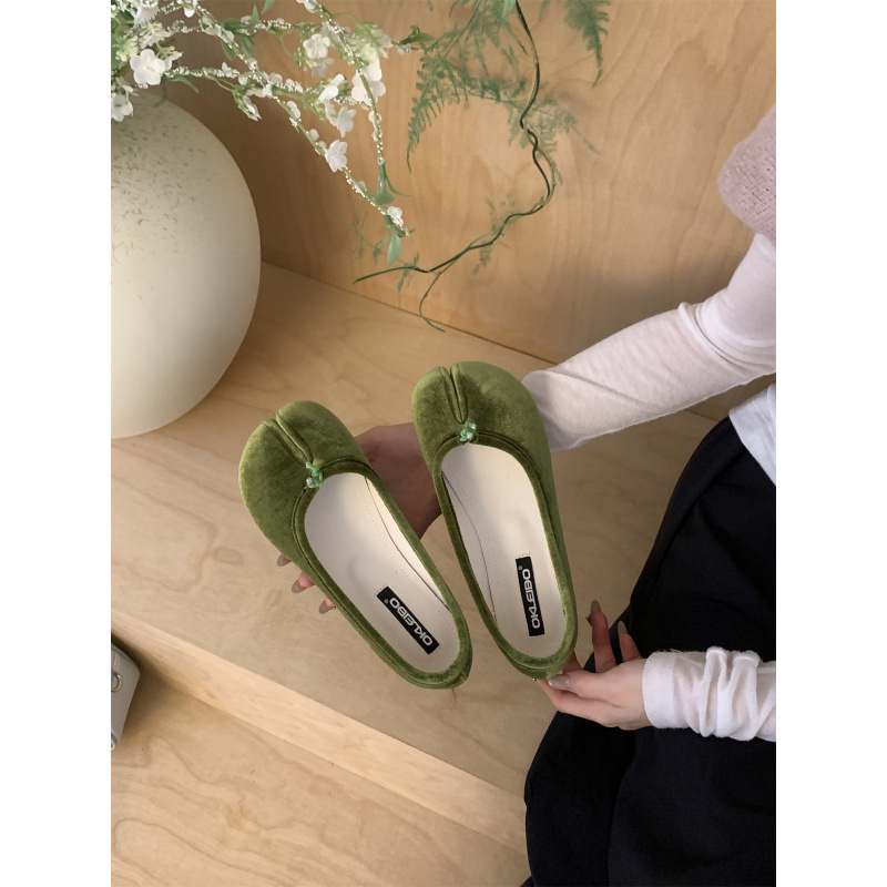 Ženske udobne cipele s okruglim vrhom, gornji dio od gume, PU uloška, gumena potplat, klinasti pet 4–6 cm