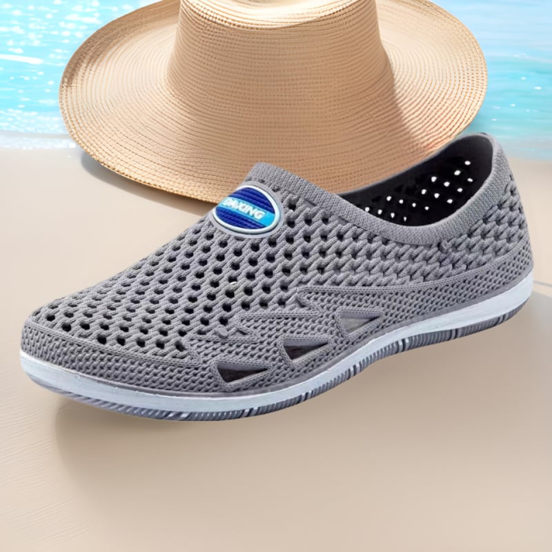 Muške plažne sandale s zatvorenim prstom, PVC gornji dio i potplat, prozračnost, vodootpornost, protukliznost, jednostavan slip-on