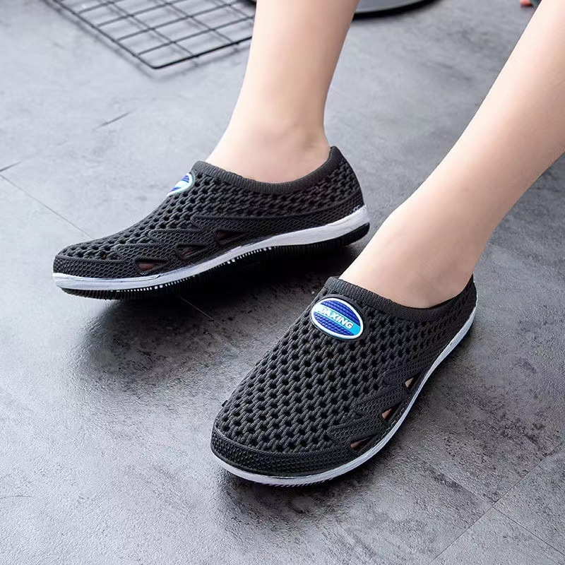 Muške plažne sandale s zatvorenim prstom, PVC gornji dio i potplat, prozračnost, vodootpornost, protukliznost, jednostavan slip-on