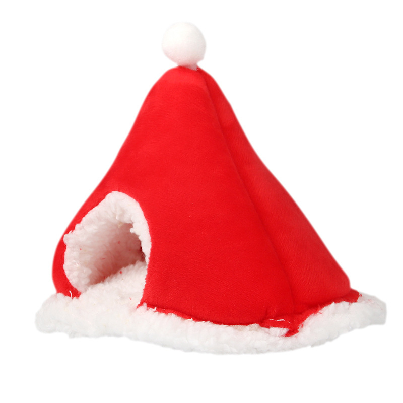 Hrčak pamukasto gnijezdo, topli zimski dizajn i božićna kapa