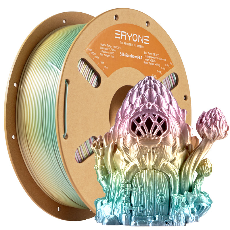 PLA 3D nyomtatáshoz filament – kerek keresztsz szerzet, 1,75 mm, 330 m tekercs, Eryone márka, selymes felület