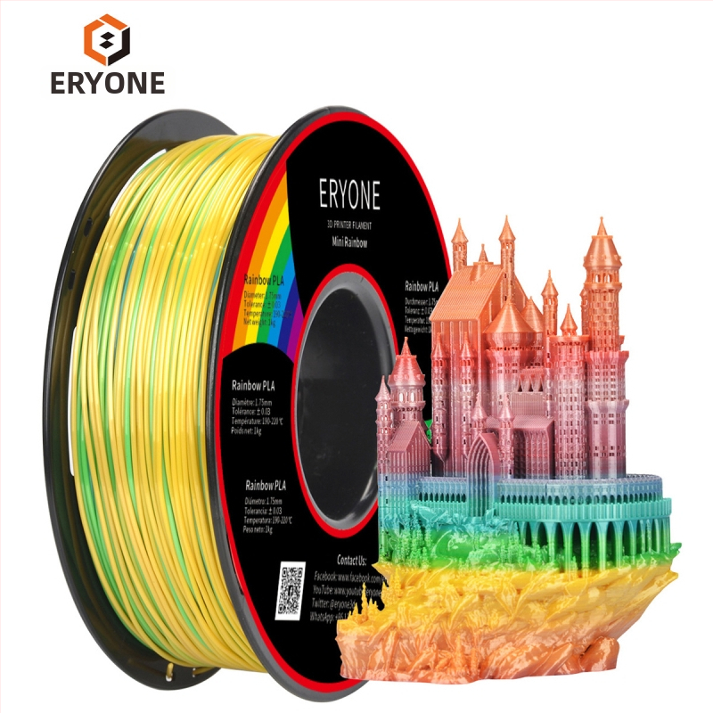 Filament PLA pre 3D tlač – kruhový prierez, 1,75 mm, 330 m na cievke, značka Eryone, hodvábny lesk
