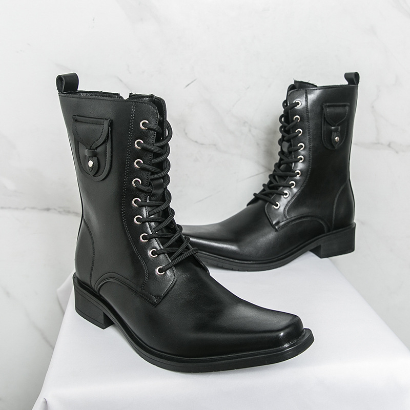 Zimske unisex čizme u britanskom stilu, kratke čizme s okruglom vrhom (Gornji materijal: mikrovlaknasta koža; Peta: niska 1–3 cm; Potplat: guma; Uložak: prirodna koža; Unutarnja obloga: prirodna koža)