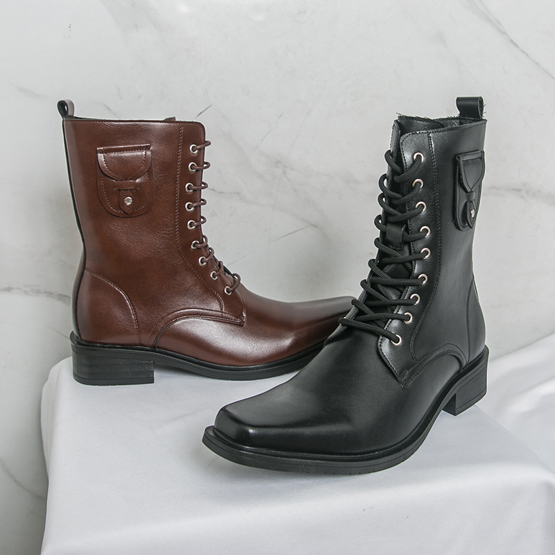 Zimske unisex čizme u britanskom stilu, kratke čizme s okruglom vrhom (Gornji materijal: mikrovlaknasta koža; Peta: niska 1–3 cm; Potplat: guma; Uložak: prirodna koža; Unutarnja obloga: prirodna koža)