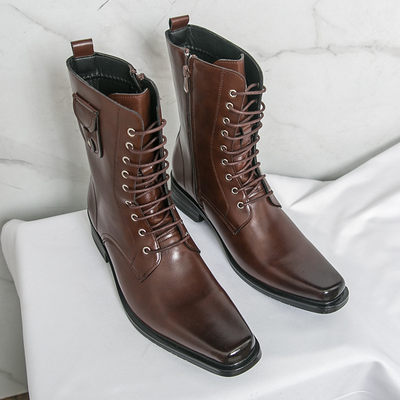 Zimske unisex čizme u britanskom stilu, kratke čizme s okruglom vrhom (Gornji materijal: mikrovlaknasta koža; Peta: niska 1–3 cm; Potplat: guma; Uložak: prirodna koža; Unutarnja obloga: prirodna koža)