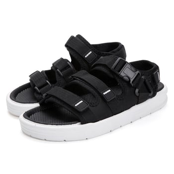 Muške sandale s otvorenim prstom, prozračni tekstilni gornji dio, Velcro kopčanje, PVC potplat