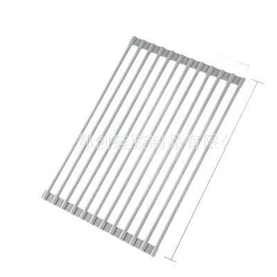 Sklopivi držač za sudoper od silikona i galvaniziranog željeza; višenamjenski; pokretan; bez ugradnje