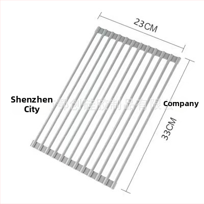 Sklopivi držač za sudoper od silikona i galvaniziranog željeza; višenamjenski; pokretan; bez ugradnje