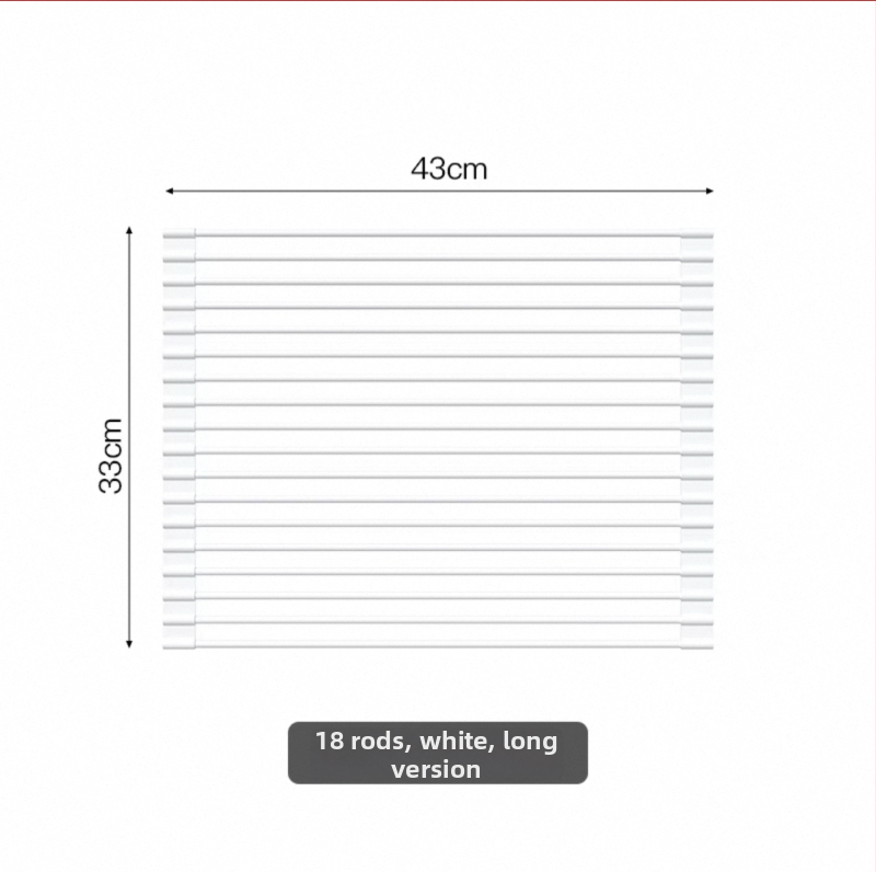 Sklopivi držač za sudoper od silikona i galvaniziranog željeza; višenamjenski; pokretan; bez ugradnje