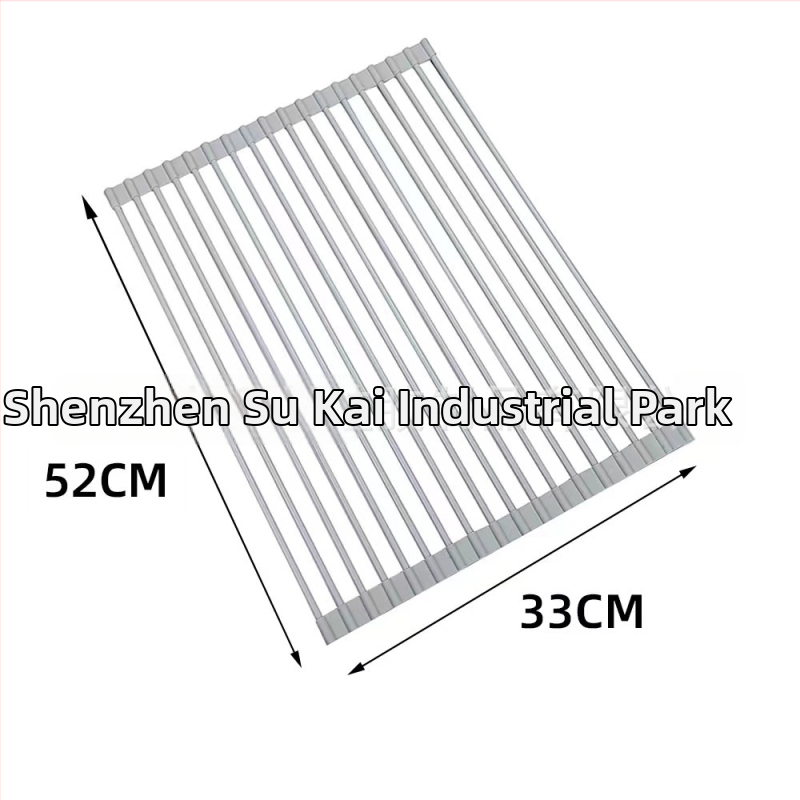 Sklopivi držač za sudoper od silikona i galvaniziranog željeza; višenamjenski; pokretan; bez ugradnje