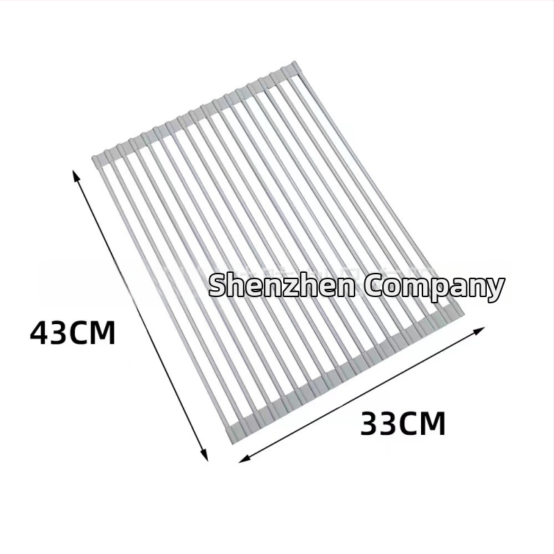 Sklopivi držač za sudoper od silikona i galvaniziranog željeza; višenamjenski; pokretan; bez ugradnje
