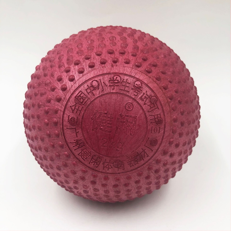 2 kg gumová pevná guľa na hod, naplnená pieskom, tréning pre atletiku