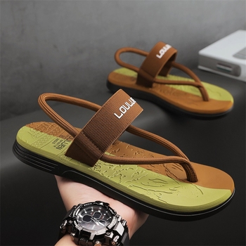 Muške EVA sandale za plažu s PVC potplatom, otvoreni prst, debljina potplata 2,5 cm, podizanje, prozračne, protuklizne
