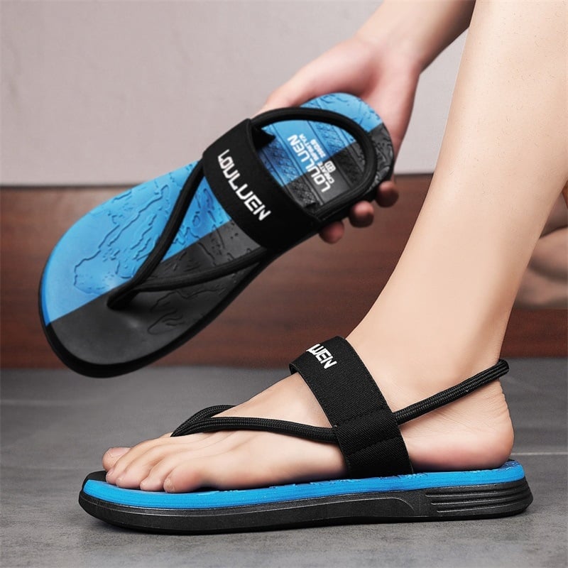 Muške EVA sandale za plažu s PVC potplatom, otvoreni prst, debljina potplata 2,5 cm, podizanje, prozračne, protuklizne