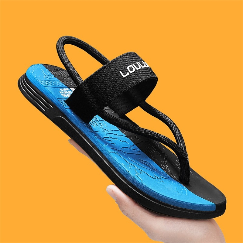 Muške EVA sandale za plažu s PVC potplatom, otvoreni prst, debljina potplata 2,5 cm, podizanje, prozračne, protuklizne