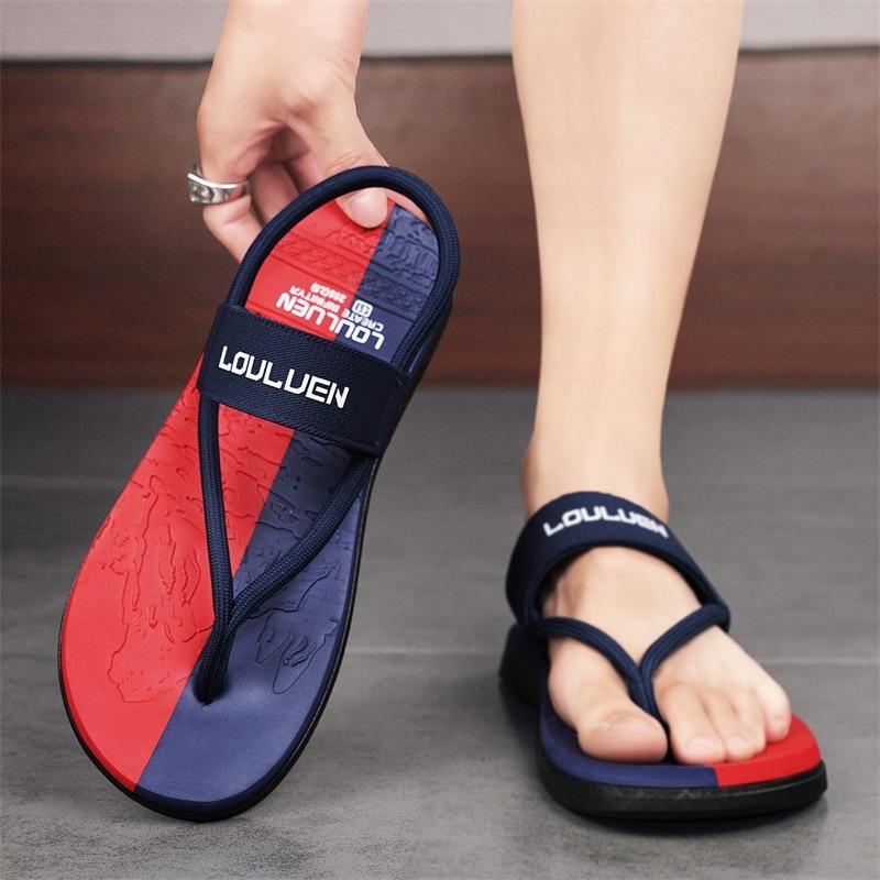 Muške EVA sandale za plažu s PVC potplatom, otvoreni prst, debljina potplata 2,5 cm, podizanje, prozračne, protuklizne