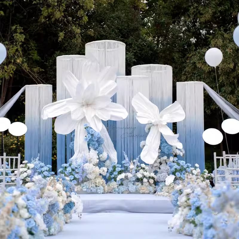 Vjenčana kovana željezna arka s perlovom zavjesom — Pakiranje: mjehurična folija, Marken: Holding Hand, Obrada i prilagodba: Da, Namjena: Vjenčanje