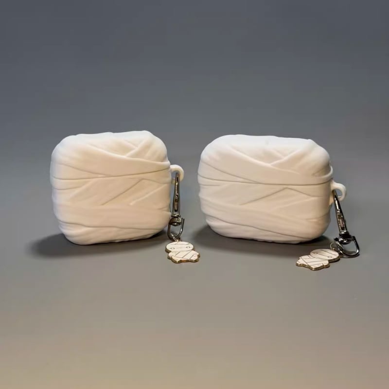 Kreativna futrola za AirPods 4. generaciju u dizajnu mumije, silikonska mekana ovojnica