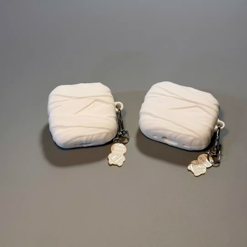 Kreativna futrola za AirPods 4. generaciju u dizajnu mumije, silikonska mekana ovojnica