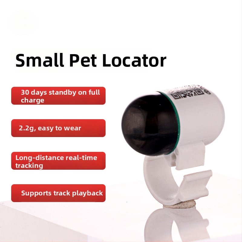 GPS lokalizator za male kućne ljubimce, domet do 200 m, ABS materijal, baterija 45 mAh, kompatibilan s iOS-om, težina 2,2 g