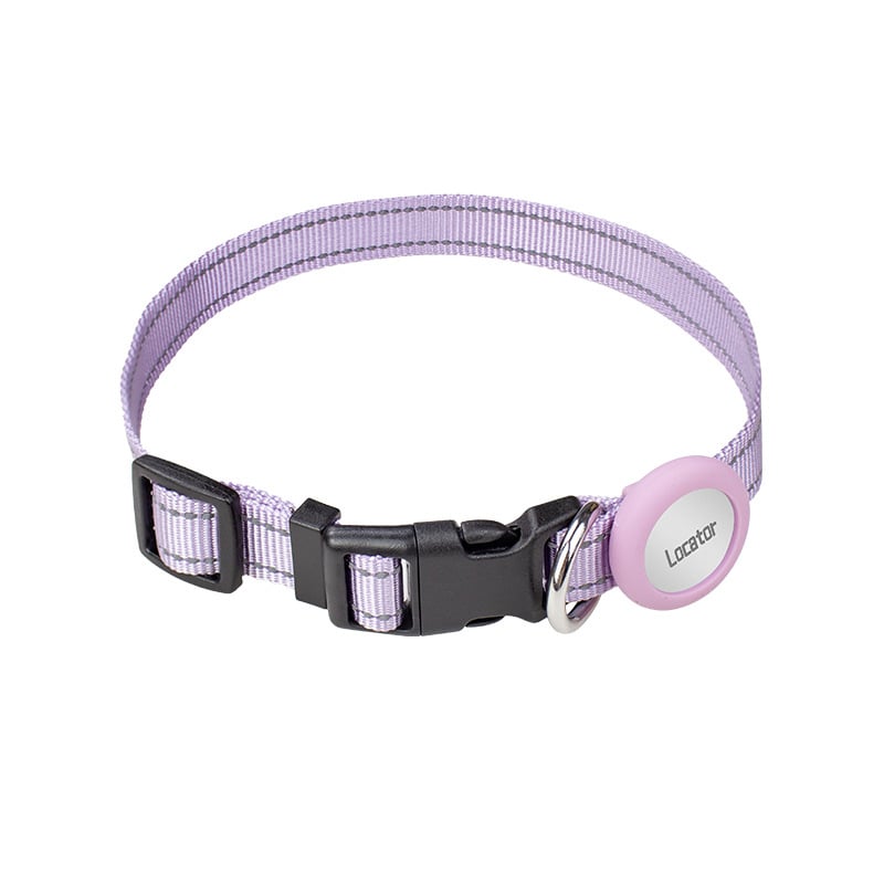 Ovratnik za lociranje kućnih ljubimaca s logom, za mačke i pse, praćenje, anti-izgubljenje, monohromatski uzorak, poliester materijal, pogodan za sve sezone, opća namjena, britski stil