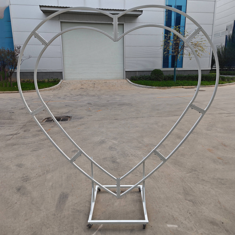 Željezna svadbena arka, stalak za izlaganje s kotačićima, kartonska ambalaža, vanjska dekoracija