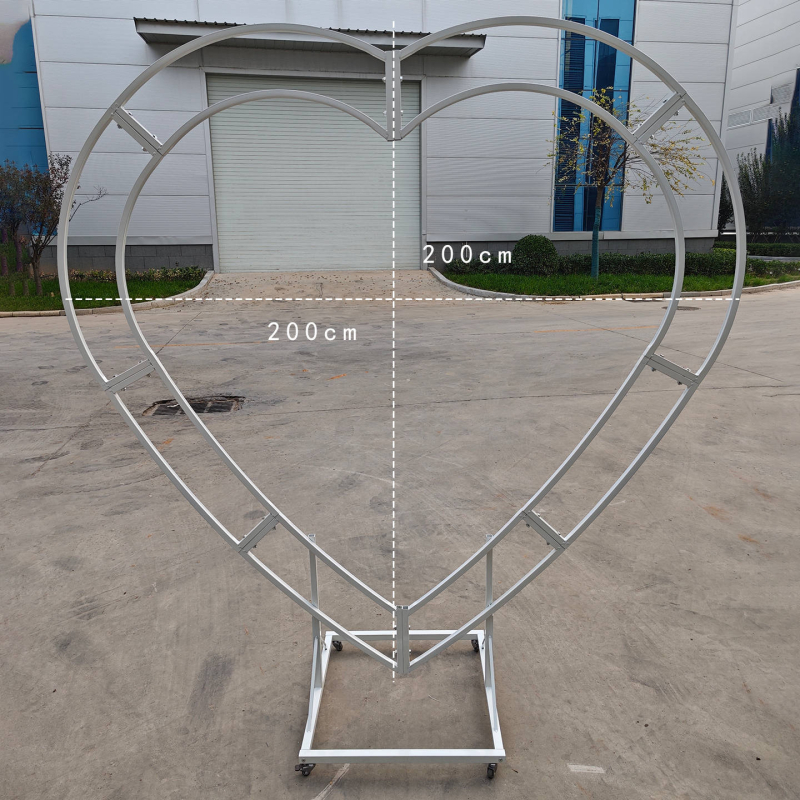 Željezna svadbena arka, stalak za izlaganje s kotačićima, kartonska ambalaža, vanjska dekoracija
