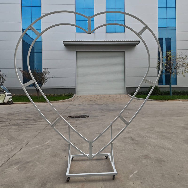 Željezna svadbena arka, stalak za izlaganje s kotačićima, kartonska ambalaža, vanjska dekoracija