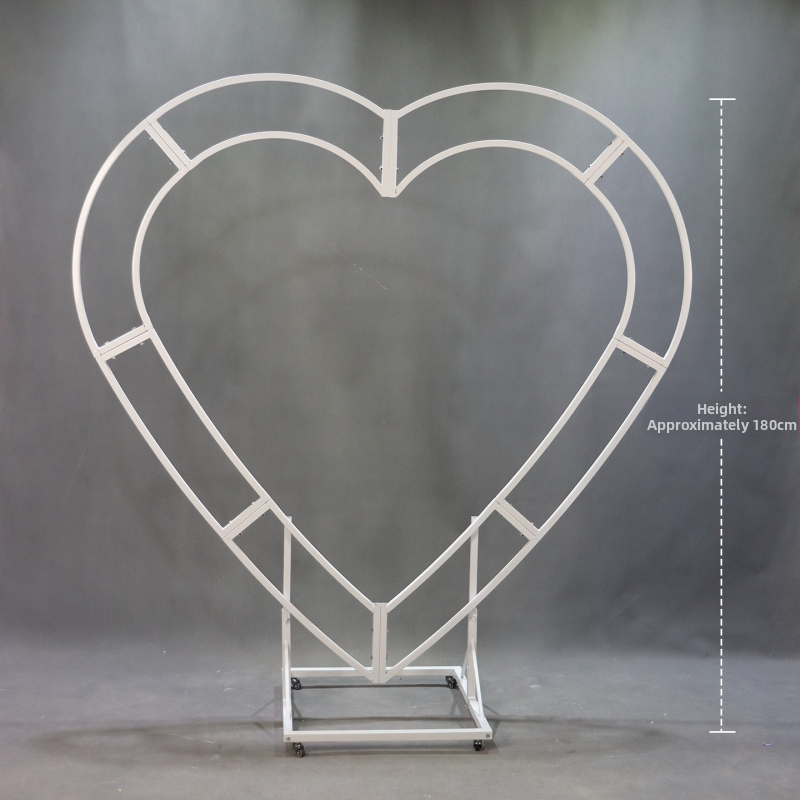 Željezna svadbena arka, stalak za izlaganje s kotačićima, kartonska ambalaža, vanjska dekoracija