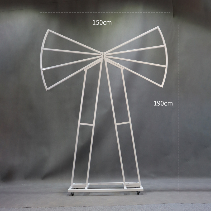 Željezna svadbena arka, stalak za izlaganje s kotačićima, kartonska ambalaža, vanjska dekoracija