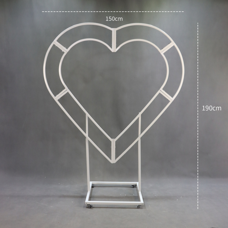 Željezna svadbena arka, stalak za izlaganje s kotačićima, kartonska ambalaža, vanjska dekoracija