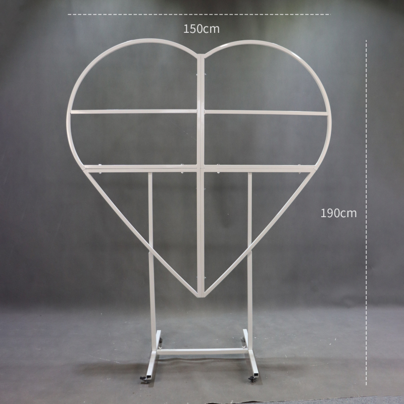 Željezna svadbena arka, stalak za izlaganje s kotačićima, kartonska ambalaža, vanjska dekoracija