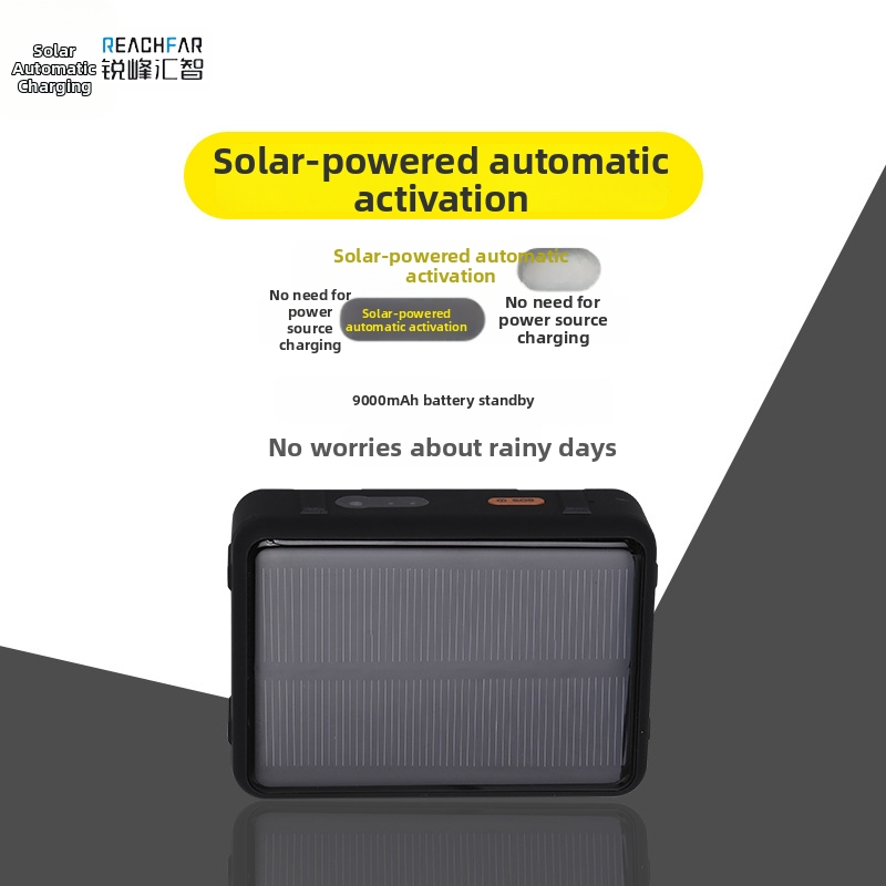 GPS тракер RF-V44 за добитък от Reachfar, 4G, соларно зареждане, IP67 водоустойчив, GPS точност 5–15 m, SOS и оградни аларми