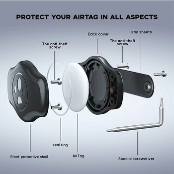 Vodootporna zaštitna futrola za AirTag za kućne ljubimce – ABS materijal, težina 30 g, potpuno kompatibilno s AirTag