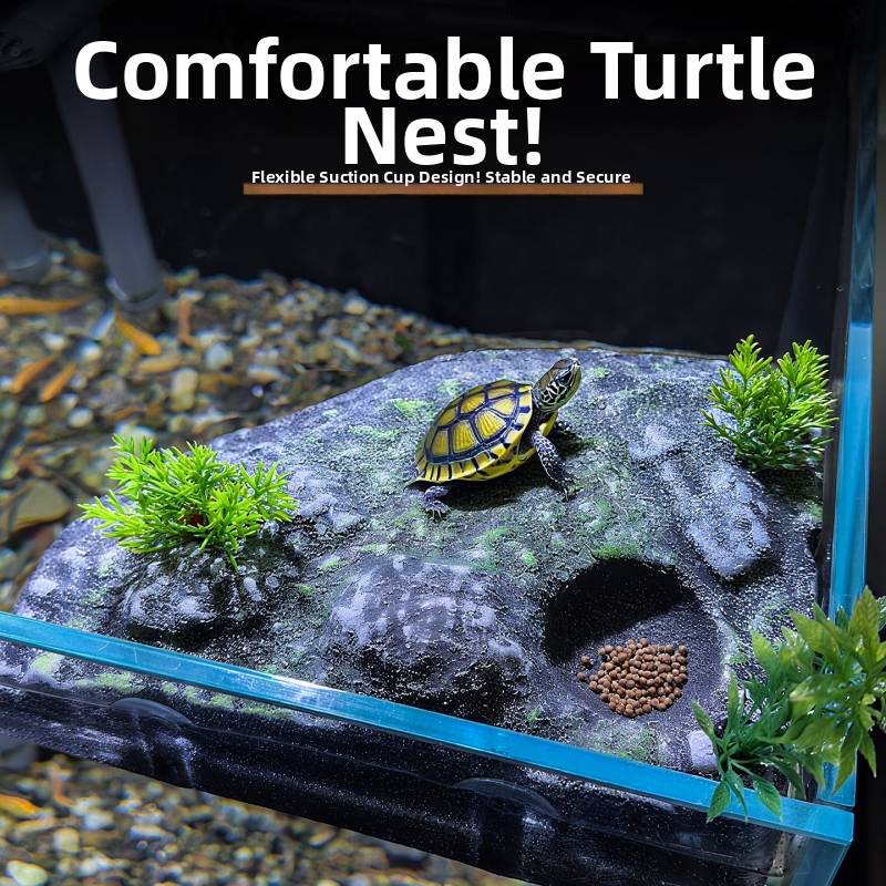 PVC akvarijski krajinski kamen s platformom za sunčanje kornjače, plutajući otok i penjačka ljestvica – Porijeklo Guangdong Shantou; Nije uvezeno