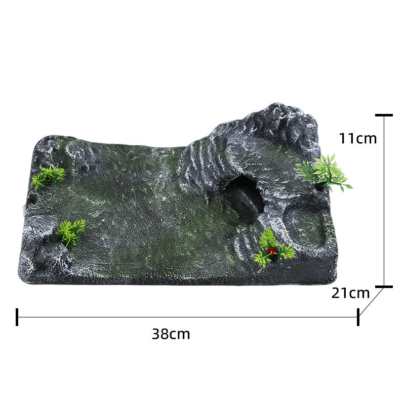 PVC akvarijski krajinski kamen s platformom za sunčanje kornjače, plutajući otok i penjačka ljestvica – Porijeklo Guangdong Shantou; Nije uvezeno