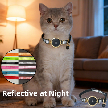 Ovratnik za praćenje kućnih ljubimaca s Airtag – aluminijski spoj, gumb baterija, GPS točnost 30 m, uređaj za praćenje