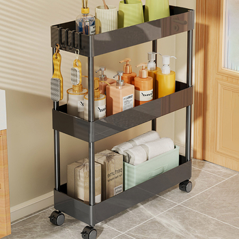 Ultra uski skladišni regač za jaz između ormara i vrata – za kupaonicu i kuhinju; bez ugradnje; materijal: papir; stil: pastoralni