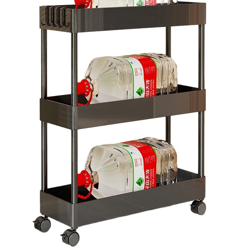 Ultra uski skladišni regač za jaz između ormara i vrata – za kupaonicu i kuhinju; bez ugradnje; materijal: papir; stil: pastoralni