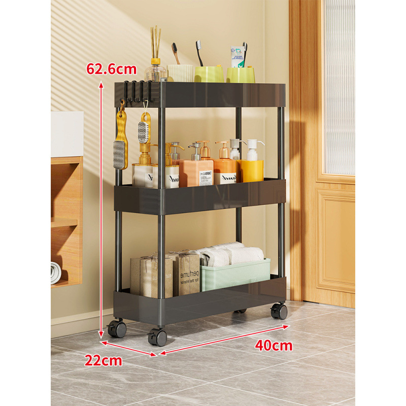 Ultra uski skladišni regač za jaz između ormara i vrata – za kupaonicu i kuhinju; bez ugradnje; materijal: papir; stil: pastoralni