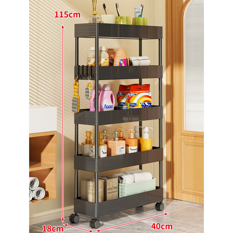 Ultra uski skladišni regač za jaz između ormara i vrata – za kupaonicu i kuhinju; bez ugradnje; materijal: papir; stil: pastoralni