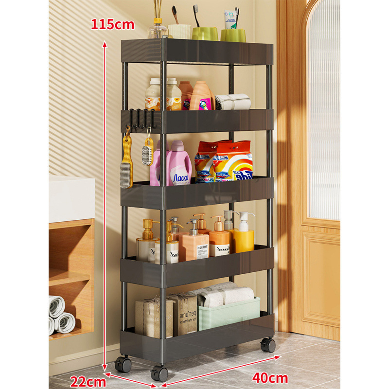 Ultra uski skladišni regač za jaz između ormara i vrata – za kupaonicu i kuhinju; bez ugradnje; materijal: papir; stil: pastoralni