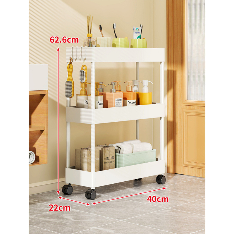 Ultra uski skladišni regač za jaz između ormara i vrata – za kupaonicu i kuhinju; bez ugradnje; materijal: papir; stil: pastoralni