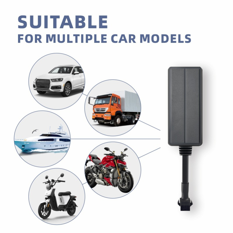 GPS tracker za automobil, model M16; točnost GPS 5 m; načini alarma: vibracija, prekid napajanja, SOS, mobilna alarma, ograda, prekoračenje brzine; dimenzije 80×39×17 mm