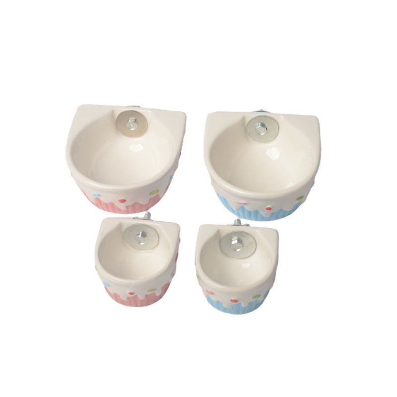 Totoro tema viseća keramička zdjela za kućne ljubimce, protiv prosipanja, sigurno pričvršćivanje, pogodno za mala životinja