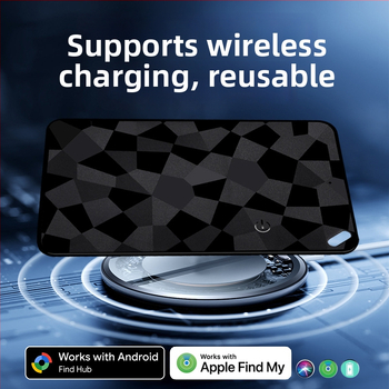 Dualni sustav GPS tracker za iOS i Android – kartični lokator protiv gubitka, model K18, ABS, 31 g, 100 mAh, bežično punjenje