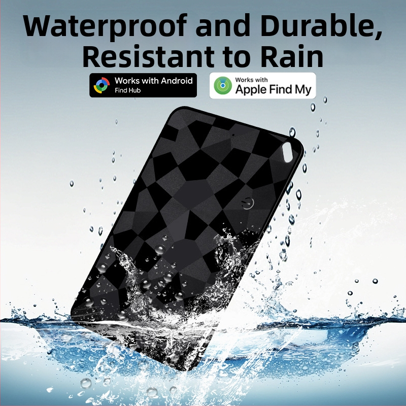 Dualni sustav GPS tracker za iOS i Android – kartični lokator protiv gubitka, model K18, ABS, 31 g, 100 mAh, bežično punjenje