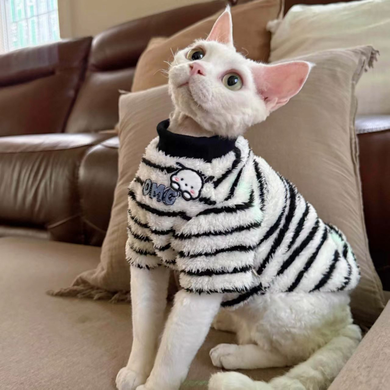 Zimska topla vesta za bezdlaku mačku (Sphynx, Devon Rex)