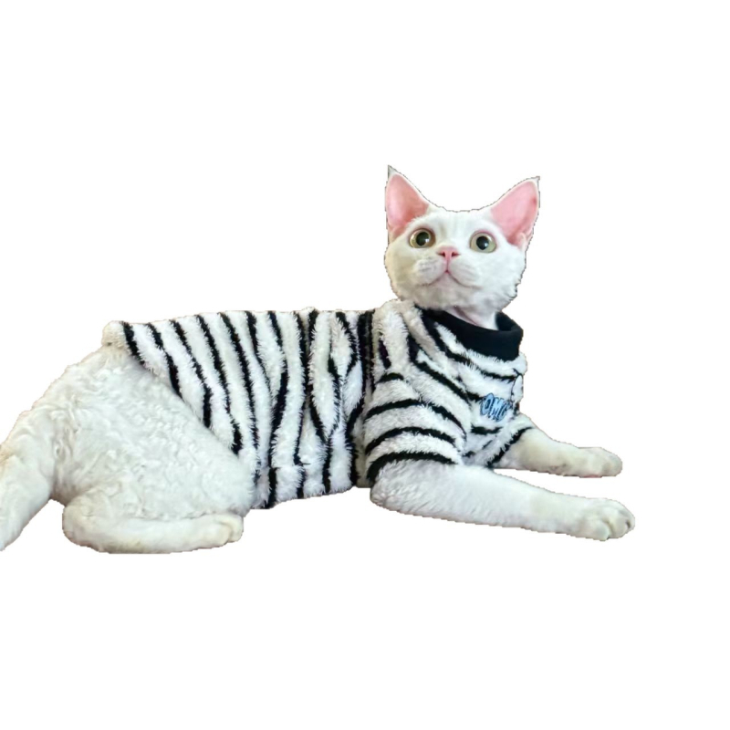 Zimska topla vesta za bezdlaku mačku (Sphynx, Devon Rex)