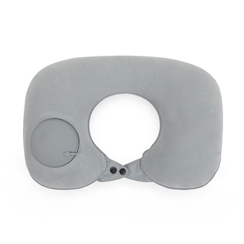 У-образна надуваема възглавница за пътуване, пълнена с въздух, флокинг плат, модерен стил, подходяща за деца и възрастни